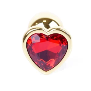 MyLove Toys - Jewelry Gold Heart Plug - Red