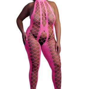 Ouch! Bodystocking with Halterneck XL/XXXXL Neon Green