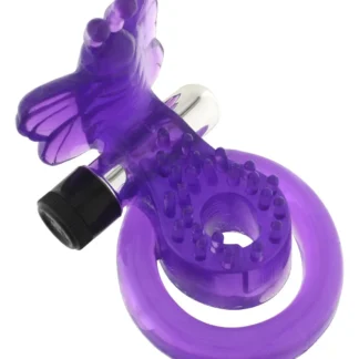 Cock & Ball Ring Butterfly Purple