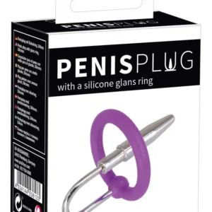 Penisplug Penis Plug + Silicone Glans Ring — Urethral Dilator with Ring