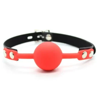 Ball Gag + Padlock (Red)