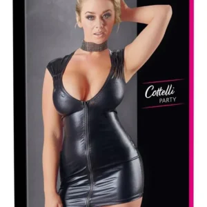 Wet Look Dress with Zip XL