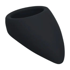 Teardrop Silicone Cock Ring - Black