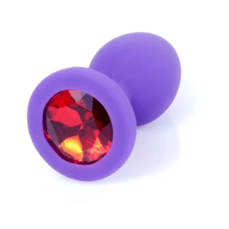 Purple Silicone Plug Jewelry Small - Red Diamond
