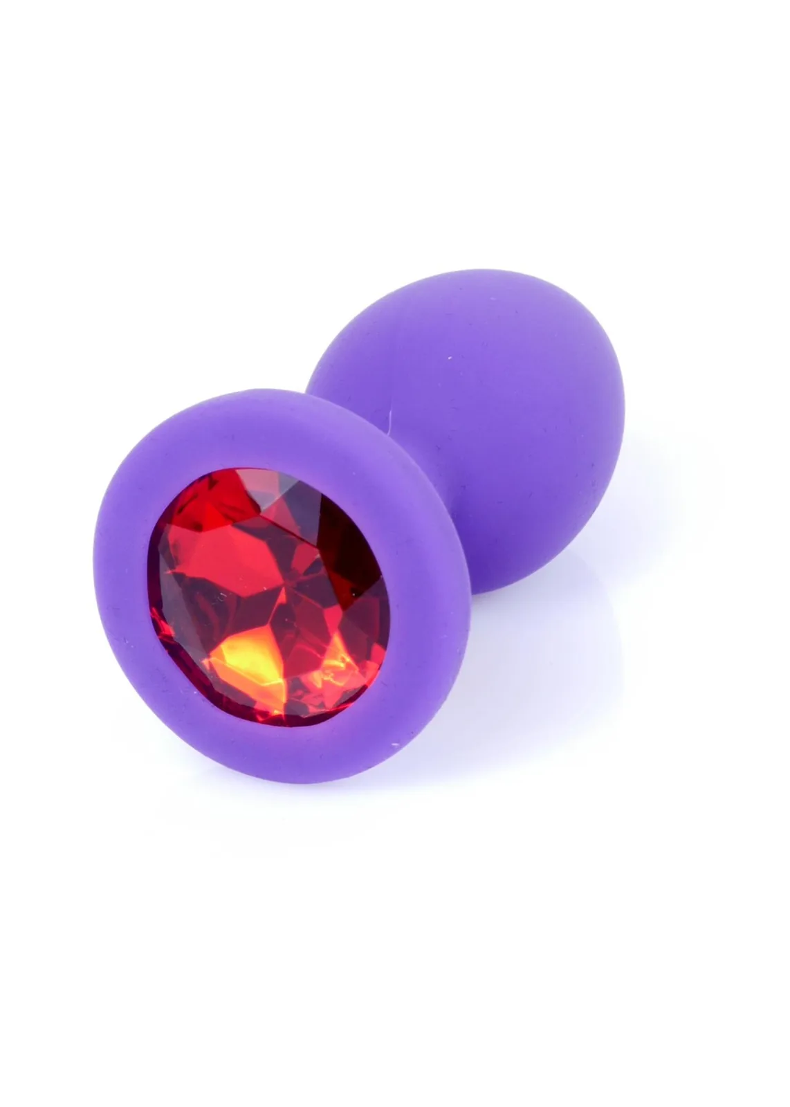 B - Series HeavyFun Purple Silicone Plug Jewelry Small — Red Diamond