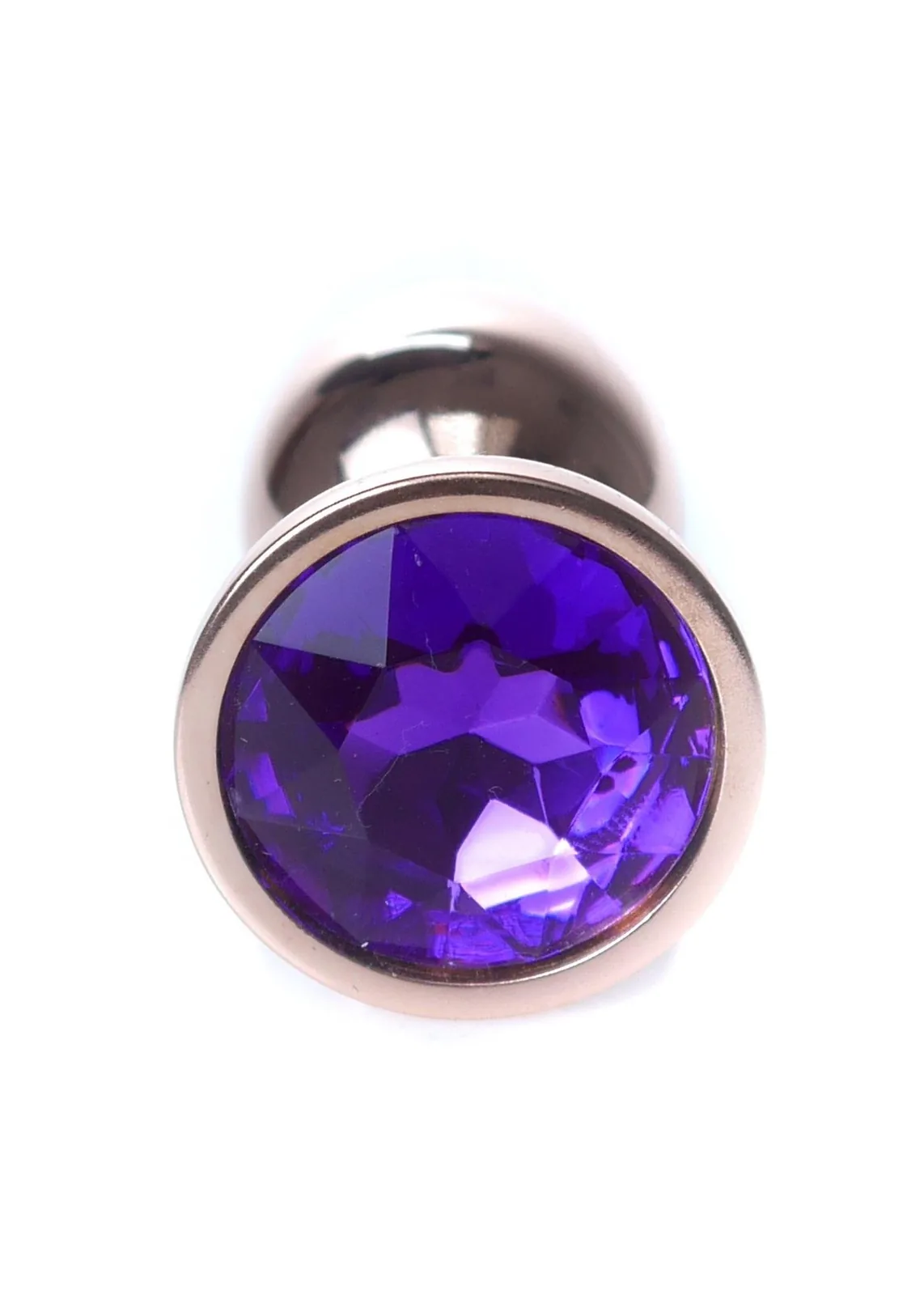 B - Series HeavyFun Plug-Jewellery Red Gold Plug - Purple Anal Plug