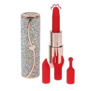 Loveline Sparkle — Lipstick Vibrator with 4 Heads, Rainbow
