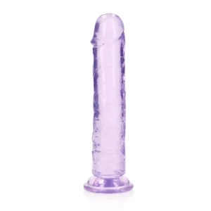 RealRock Dildo w/ Suction Cup - 8'' / 20, Transparent