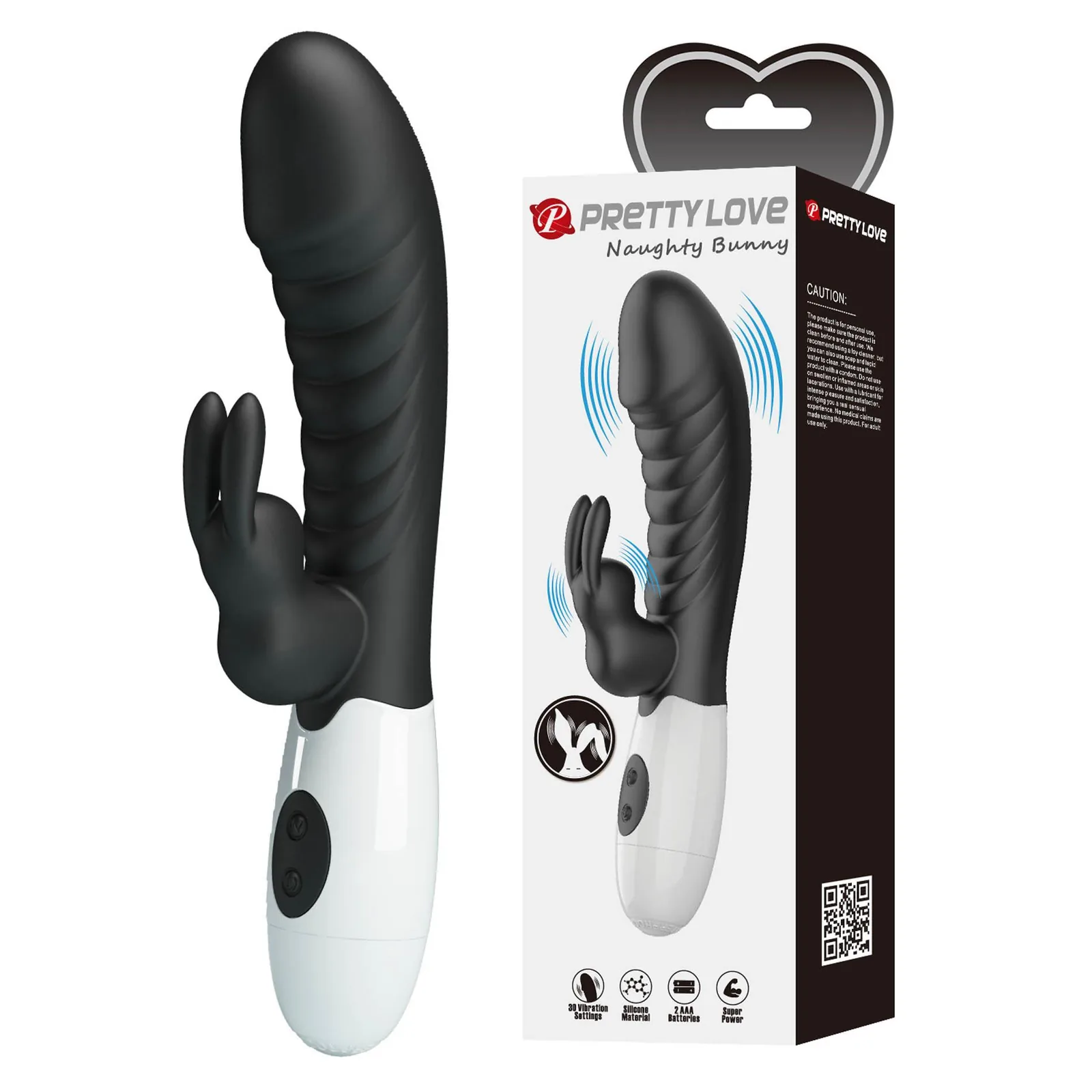 PRETTY LOVE - Naughty Bunny 30 Functions (Black)