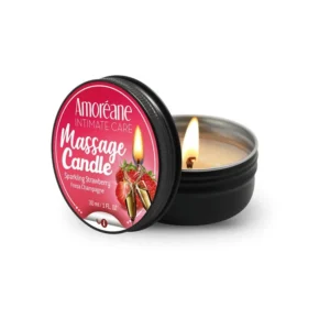 Amoreane Sparkling Strawberry — massage candle, 30 ml
