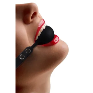 Ouch! Silicone Ball Gag - BDSM Ball Gag with Silicone Ball and Leather Straps