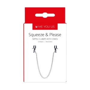 Me You Us Squeeze & Please — Nipple Clamps with Chain