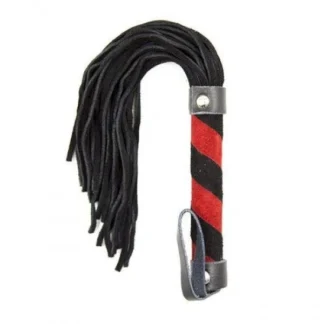 Line Whip with Fringe, Black