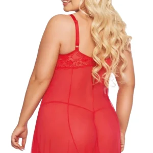 SoftLine Collection Carla — Red XL Chemise with Thong