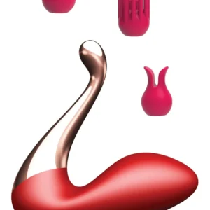 Stimulator - Swan Massager, Interchangeable Heads - USB 9 Functions / Mobile App