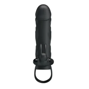 Pretty Love vibrating penis sleeve extender with fixing strap