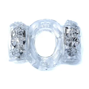 Vibrating Cock Ring Double Clear