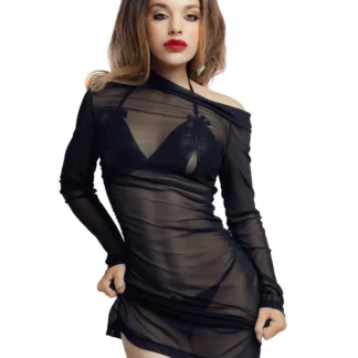Glossy Sheril, set, wetlook, black, M