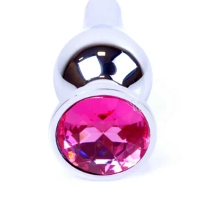 Plug-Jewellery Silver Butt Plug - Pink