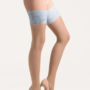 Lingerie - ISABELLE Stockings Natural/Blue S/M