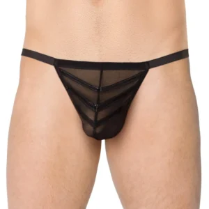 Men's Thong 4527 - Black One Size