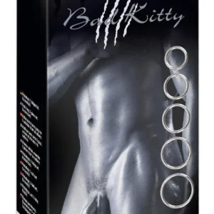 Bad Kitty Set of 5 Metal Rings