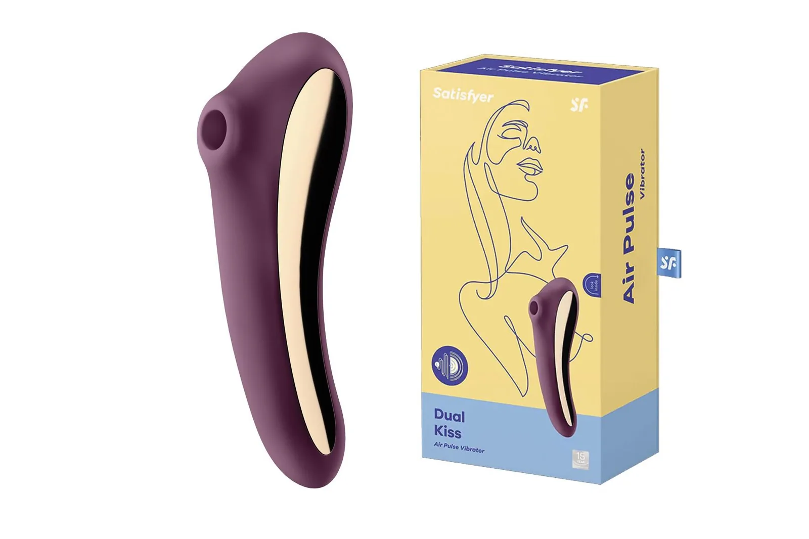 Satisfyer Dual Kiss — Dual Stimulator Wine Red