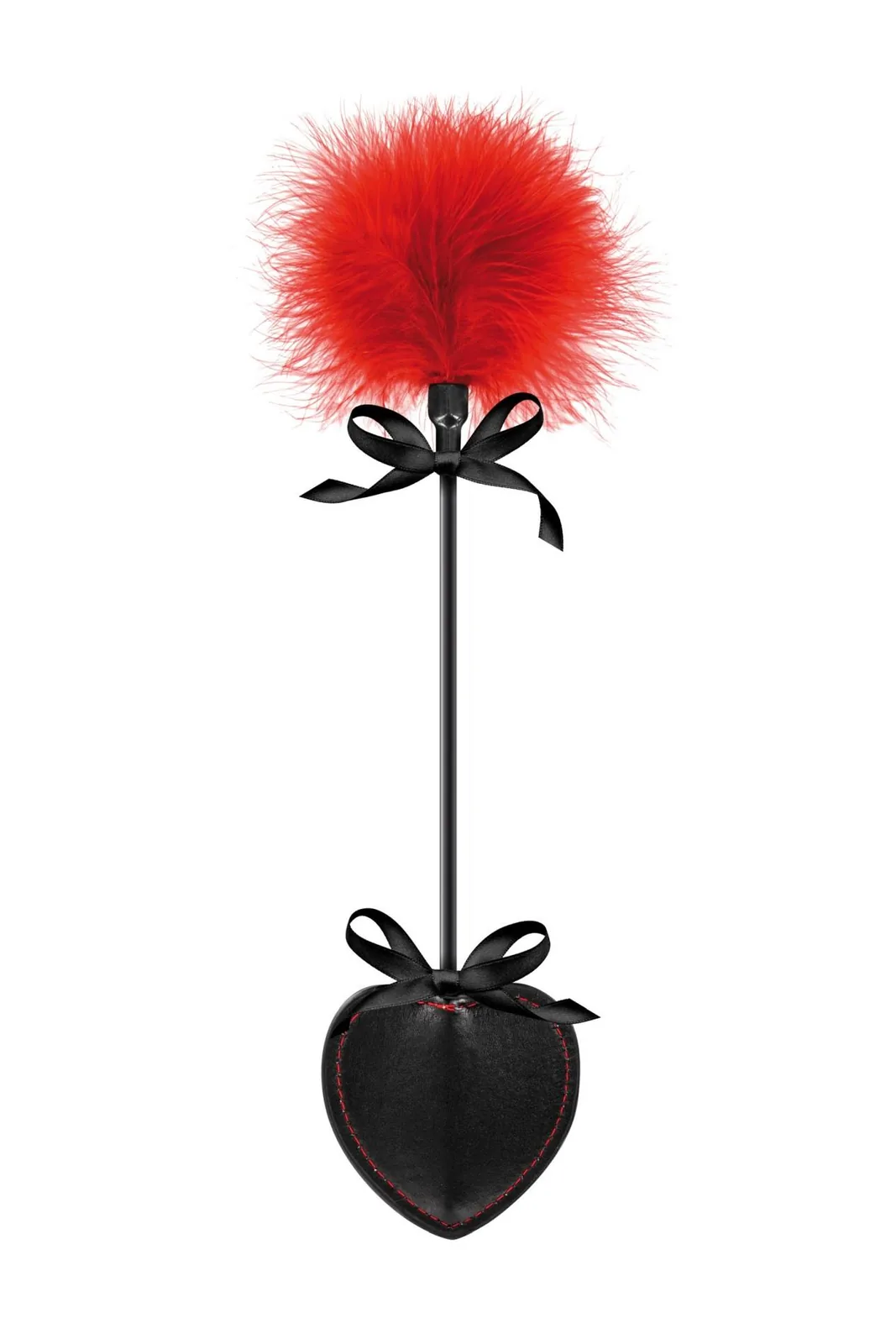 Sweet Caress Crop Whip heart-shaped crop, red and black