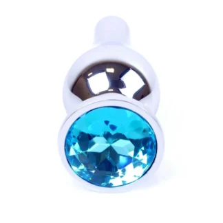 MyLove Toys - Jewellery Silver BUTT PLUG- Light Blue