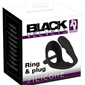 Black Velvets Ring & Plug with Groin Bridge
