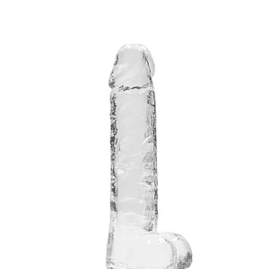 RealRock Crystal Clear Realistic Dildo 18 cm with Scrotum