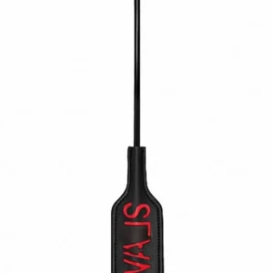 Ouch! Crop SLAVE Small - Black Eco-Leather Flogger
