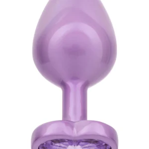Large Purple Diamond Heart Plug