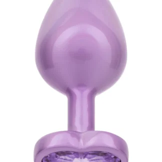 Large Purple Diamond Heart Plug