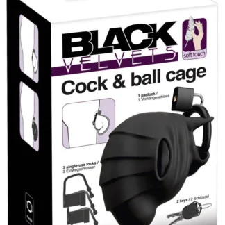 Black velvets Cock & Ball cage