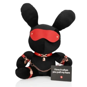 S-Line Rabbit Bondage Velvet Large – Black BDSM Accessory