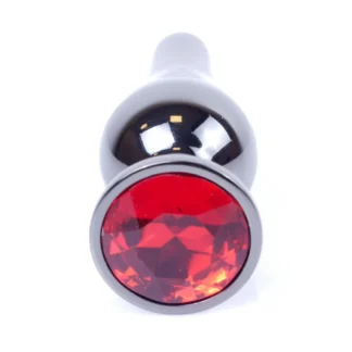 MyLove Toys - Jewellery Dark Silver BUTT PLUG- Red