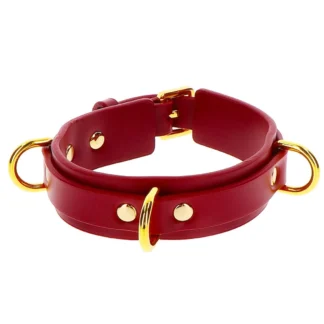D-Ring Collar Deluxe Red