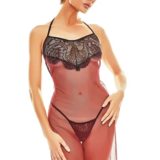 Bielizna- Fantasme chemise XXL/XXXL (czarno-czerwona)