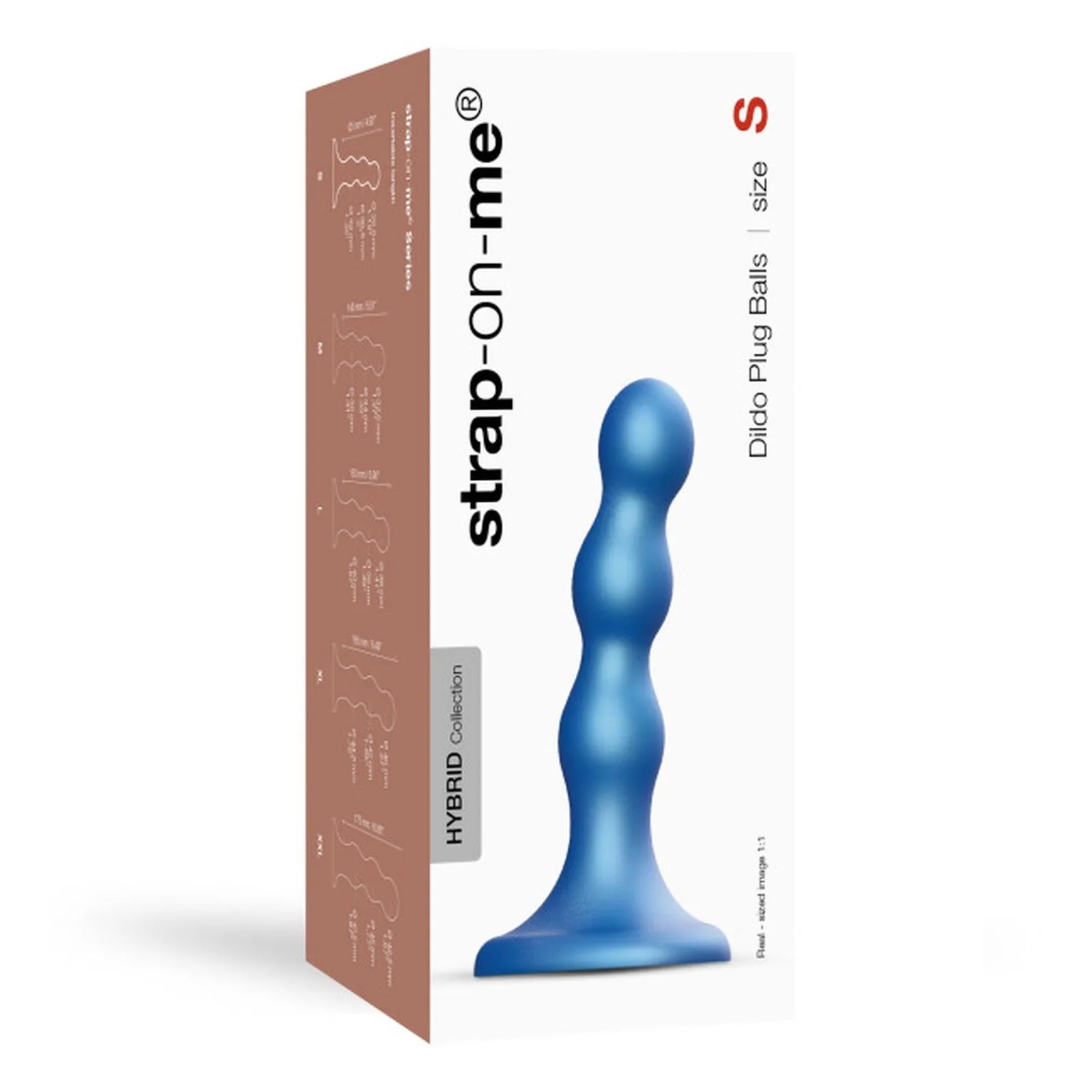 Dildo Plug Balls Metallic Blue - S - Image 2
