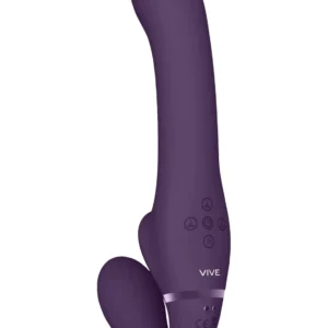 Vive AI Dual Vibrating & Air Wave Tickler Strapless Strap-On