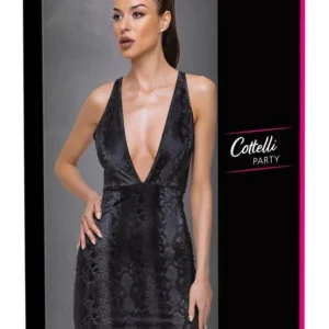 Cottelli PARTY Dress Snake M Deep Cut Leather