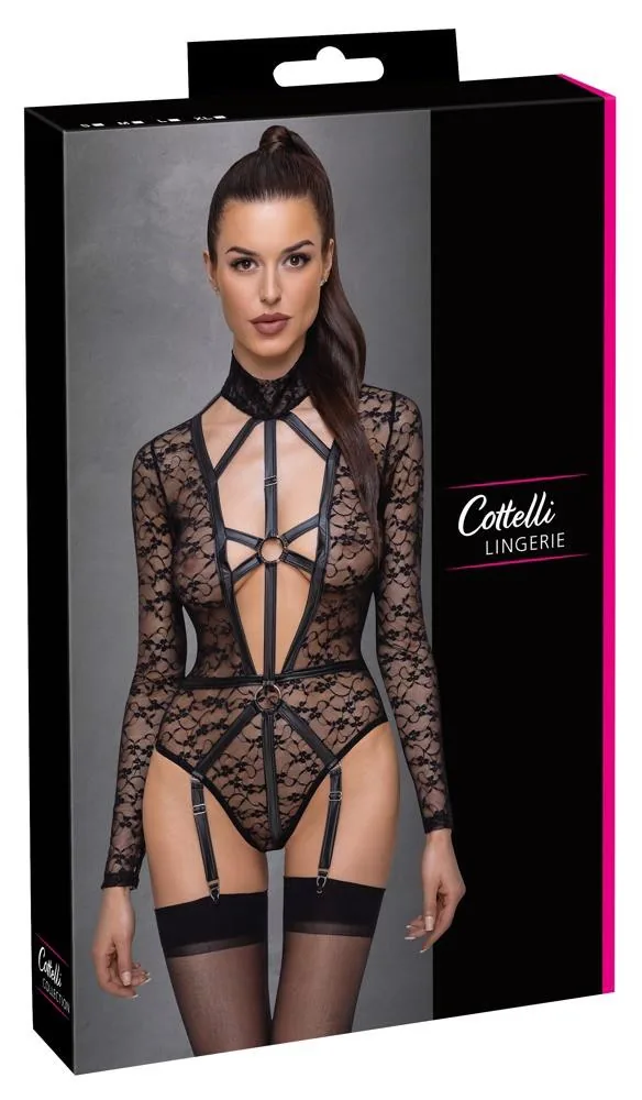 Cottelli LINGERIE Body Lace M Long Sleeve Bodystocking - Image 2