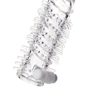 TOYFA A-Toys Fril Sleeve, with vibro bullet, TPR, transparent, 13.4 cm