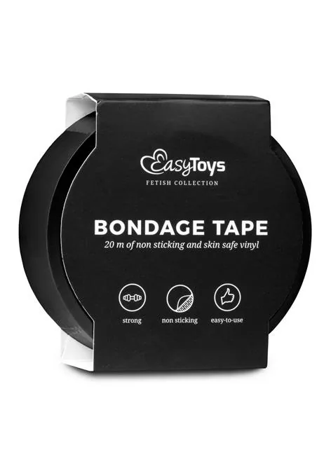 Bondage Ties - Black Bondage Tape 20 m