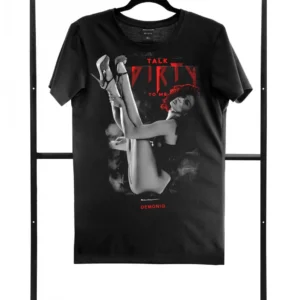 Demoniq T-shirt men black S regular short sleeve graphic print
