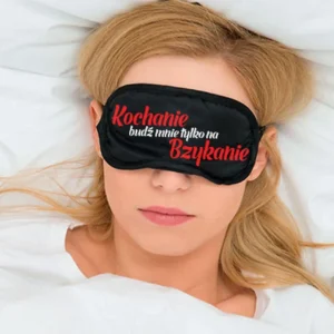 Eye mask headband "Darling, wake me up only for buzzing"