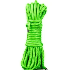 Ouch! Rope — 10 m, 16-strand rope that glows in the dark, neon green