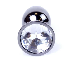 Plug-Jewellery Dark Silver Plug - Clear