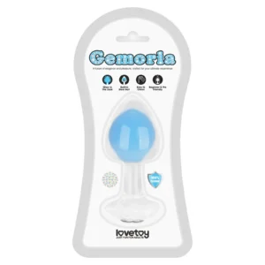 Gemoria Silicone Butt Plug (Glow-In-The-Dark) - blue